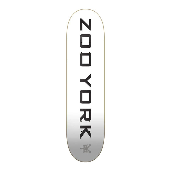 Zoo York 0G 95 Logo Block White / Black / Grey Skateboard Deck - 7.75