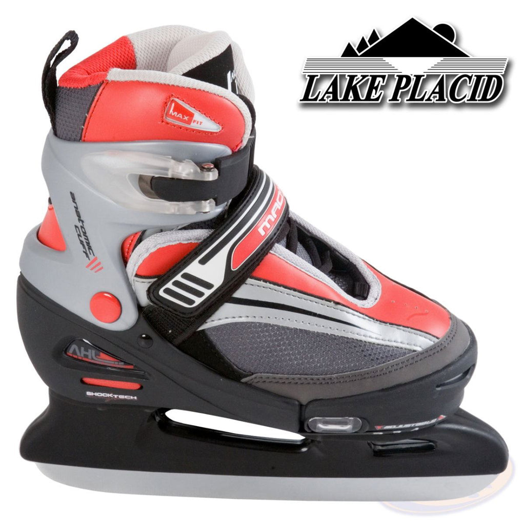 Lake Placid Mach 5 Ice Skates - Black / Red