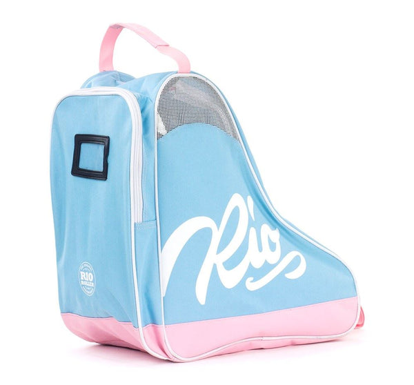 Rio Roller Script Quad Roller Skate Bag - Blue / Pink - Skatewarehouse.co.uk