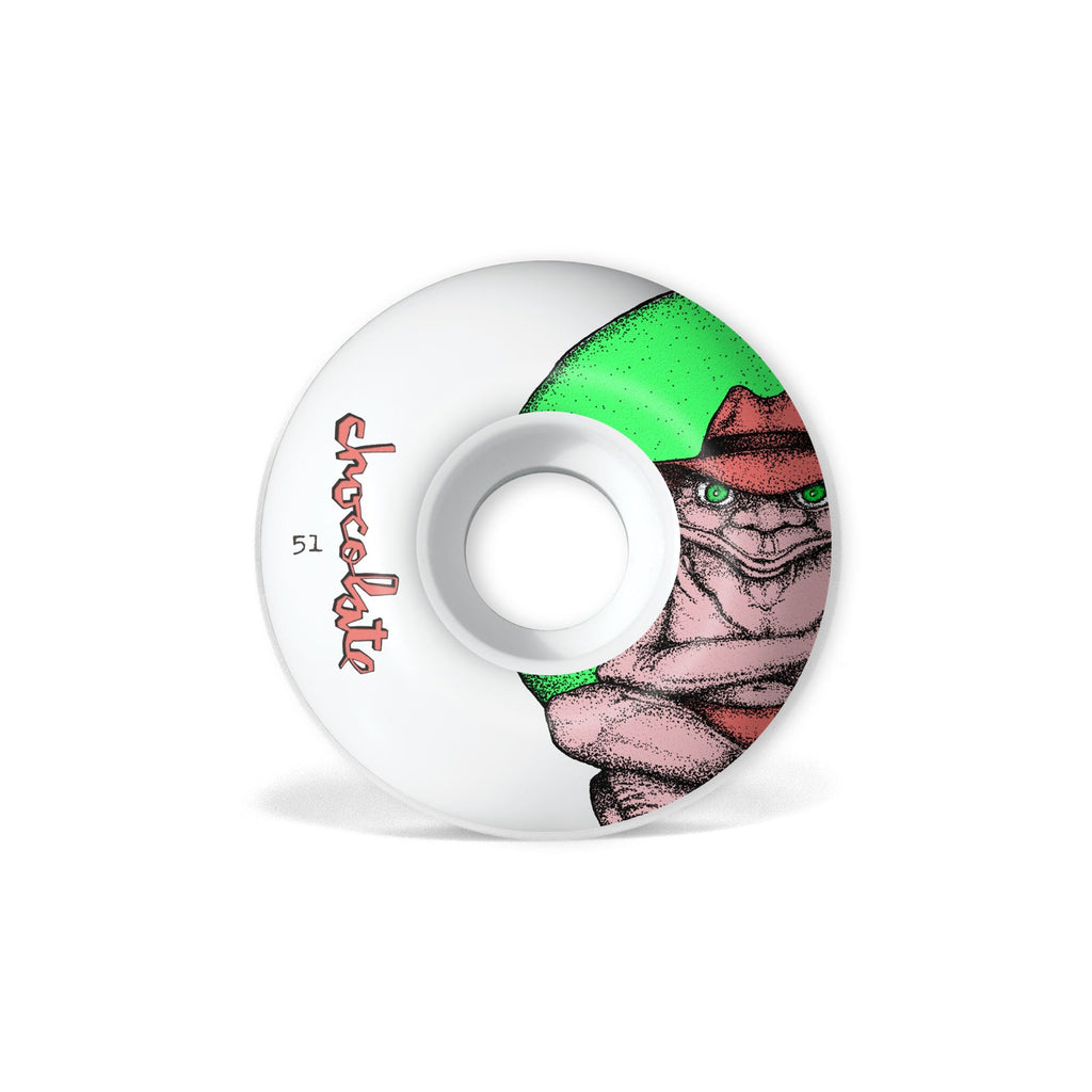 Chocolate Sapo Staple 99D (99a) Skateboard Wheels - White