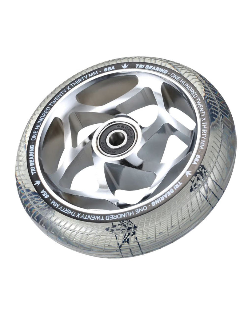 Blunt TRI BEARING 120MM - Chrome / Clear Scooter Wheels