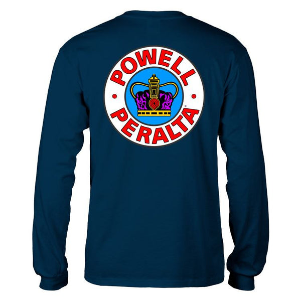 Powell-Peralta™ Supreme Longsleeve Tee Navy - Skatewarehouse.co.uk