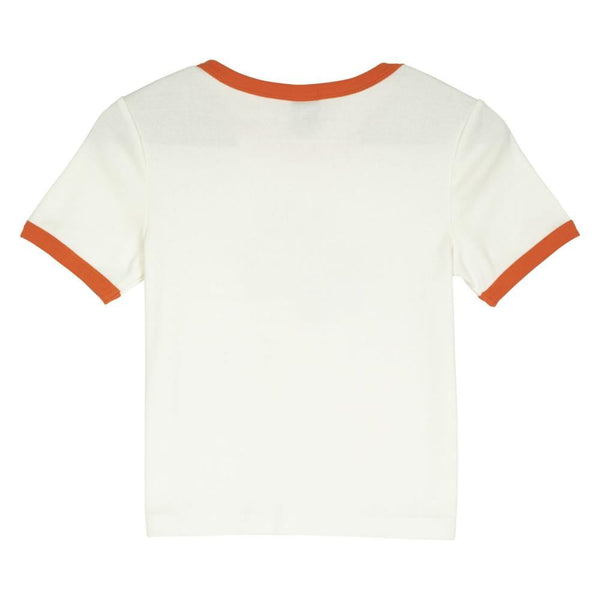 Santa Cruz Womens T-Shirt Vibes Front Ringer - Off White - Skatewarehouse.co.uk