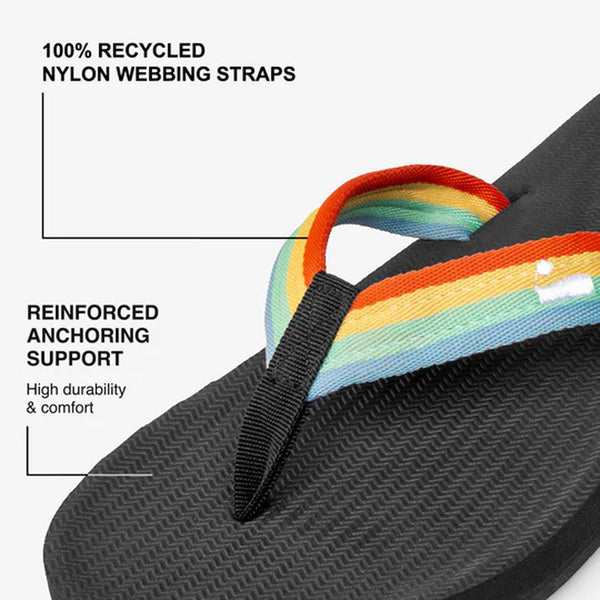 Indosole - Mens Flip Flops - Easy Living - Rainbow Shoes