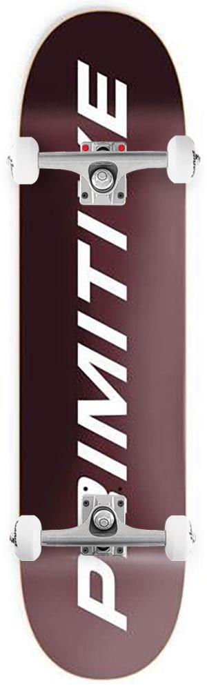 Primitive Euro Slant Core Deck Burgundy x Venom Custom Complete Skateboard - 8.25