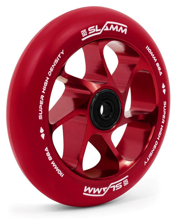 Slamm 110mm Team Wheels - Red / Red - 110mm - Skatewarehouse.co.uk