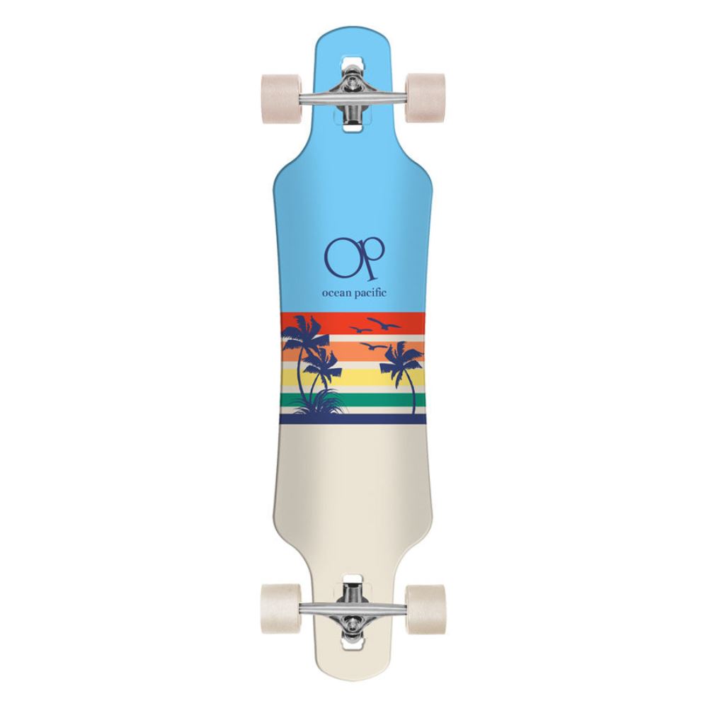 Ocean Pacific Sunset Drop Through Longboard Blue / Off White 39" 9.5"
