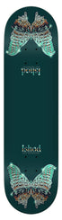 Real Ishod Mariposa Chrome Redux - Twin Tail (Green) Skateboard Deck - 8.5" - Skatewarehouse.co.uk