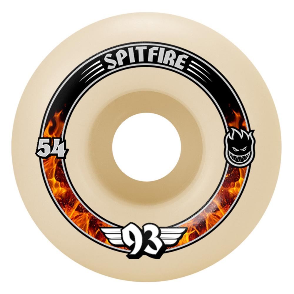 Spitfire Forumla Four Skateboard Wheels 93 Radials - White - Skatewarehouse.co.uk