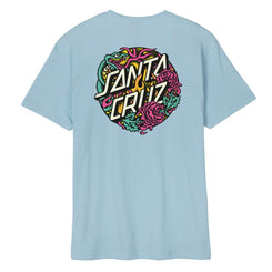 Santa Cruz T-Shirt Dressen Rose Crew Two - Sky Blue - Skatewarehouse.co.uk