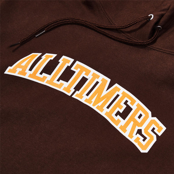 Alltimers City College Hoodie Brown - Skatewarehouse.co.uk