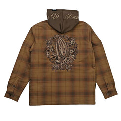 DGK In Chains Flannel Shacket Brown Jacket - M
