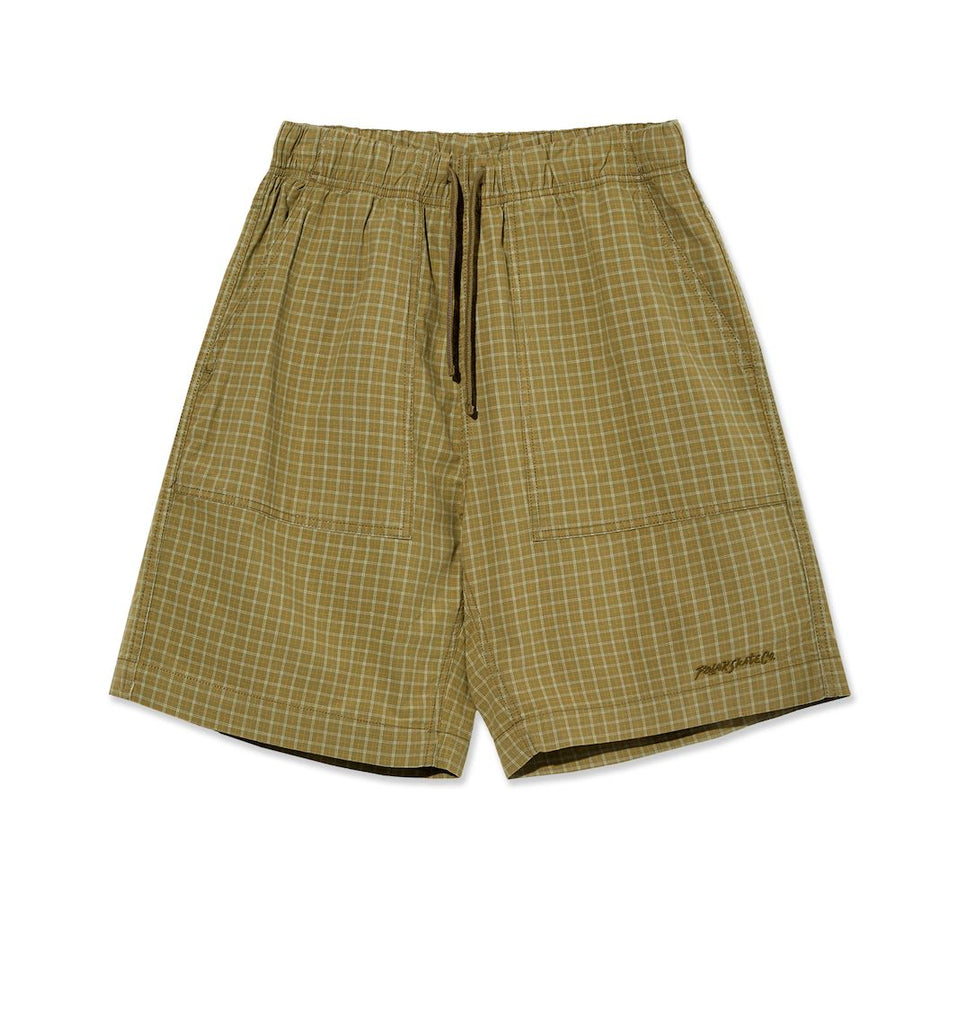 Hike Shorts | Cotton (Olive Check)