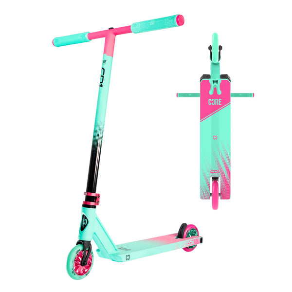CORE CD1 Complete Stunt Scooter – Teal/Pink - Skatewarehouse.co.uk