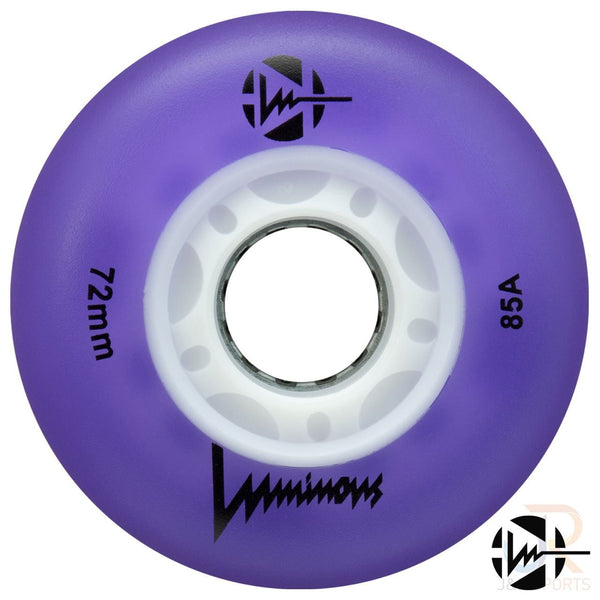 Luminous Led Inline Wheel (Set of 4 Wheels) - Purple - 72Mm/85A - Skatewarehouse.co.uk