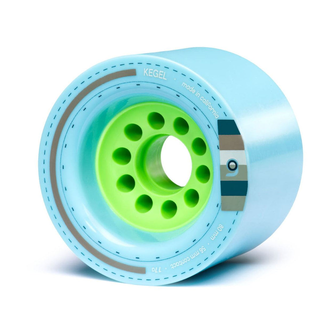 Orangatang "Kegel" inc Jehu V2 Bearings - Blue 77a (Set 4) Skateboard Wheels - 80mm