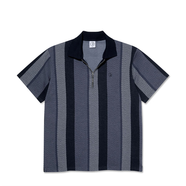 Polar Skate Co Jacques Polo Shirt | Herringbone (Blue) - S