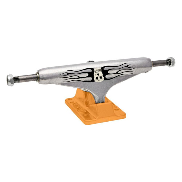Indy Stage 11 Skateboard Trucks Pro Elijah Berle Skull Silver / Orange - 149 - Skatewarehouse.co.uk