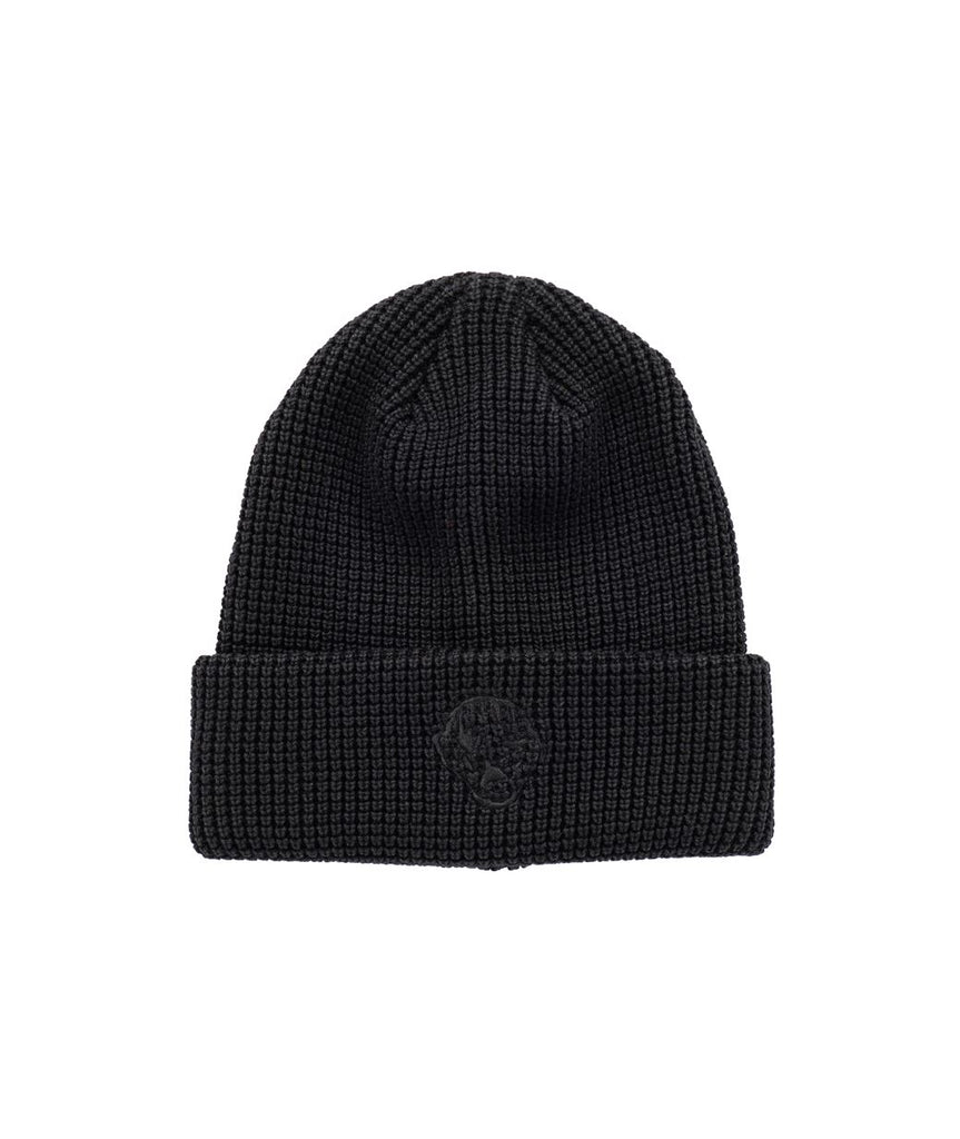 Waffle Knit Beanie (Black) - One Size