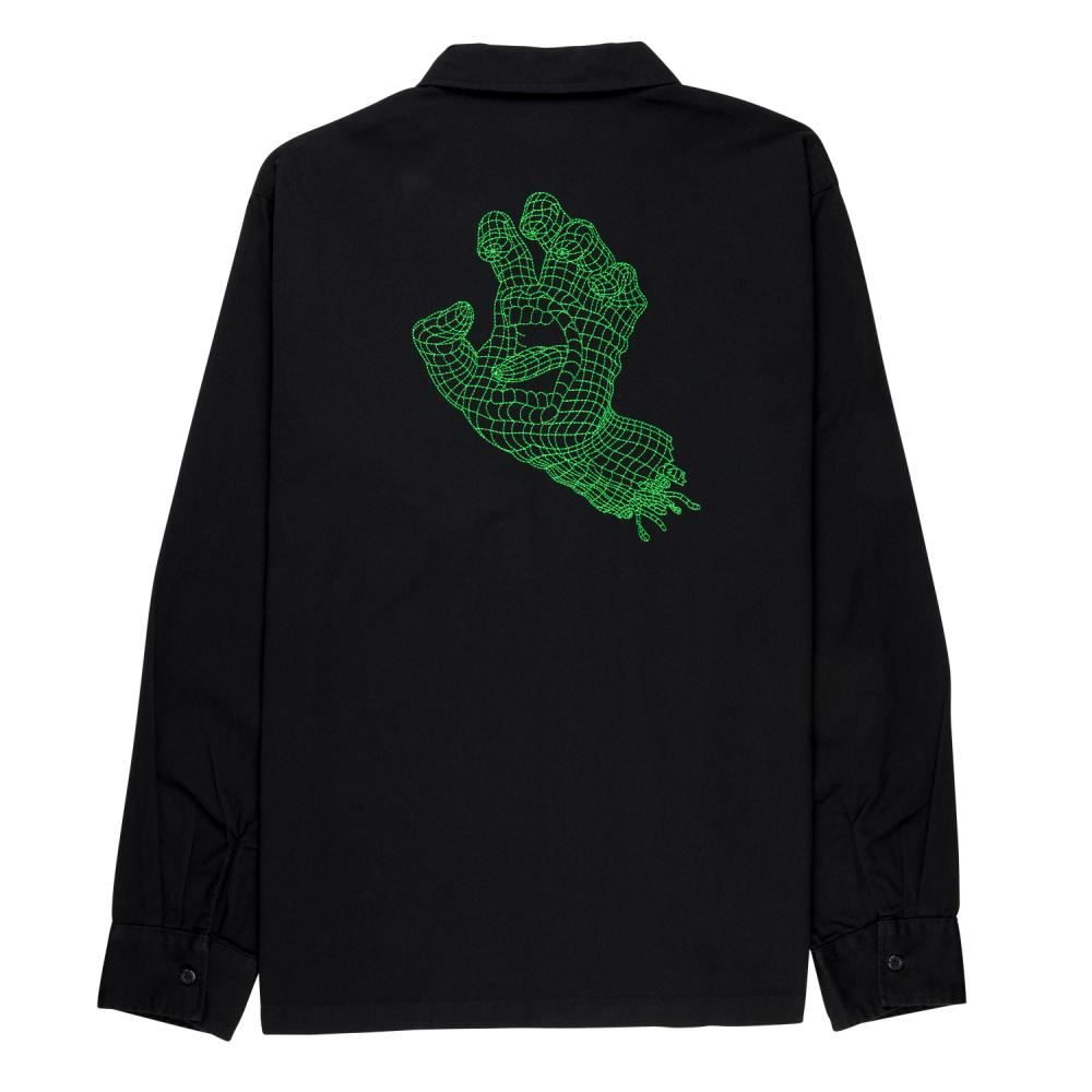 Santa Cruz Shirt Wireframe Screaming Hand Shirt - Black - Skatewarehouse.co.uk