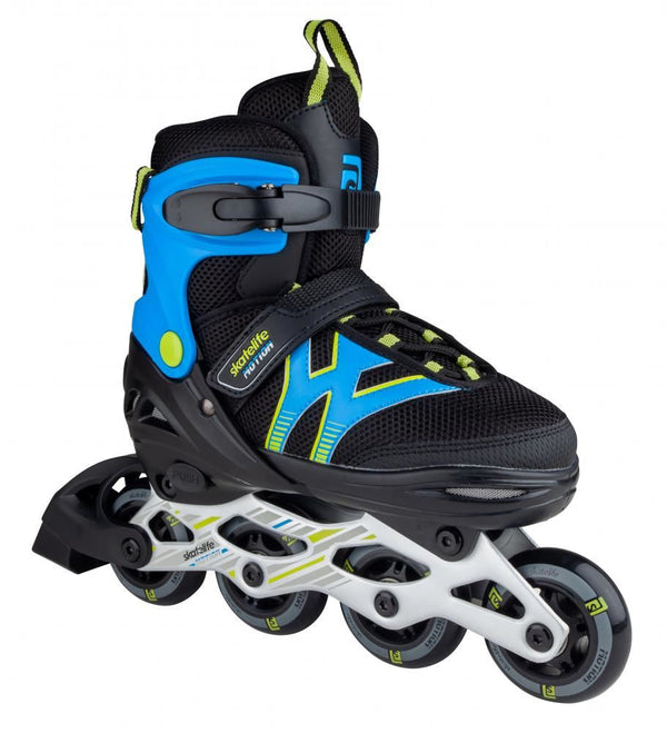 Skatelife Inline Skates Motion Adjustable Small - Black/Blue - UK 8J- 11J - Skatewarehouse.co.uk