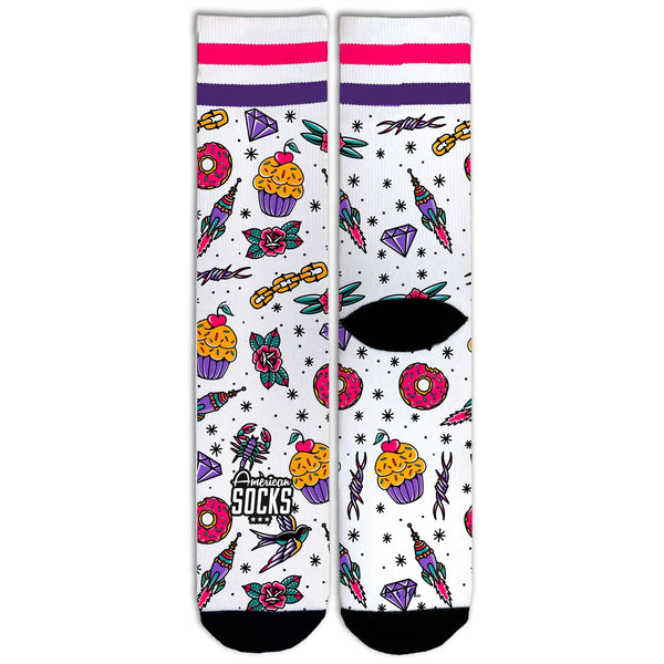 American Socks Cupcake - Mid High Socks