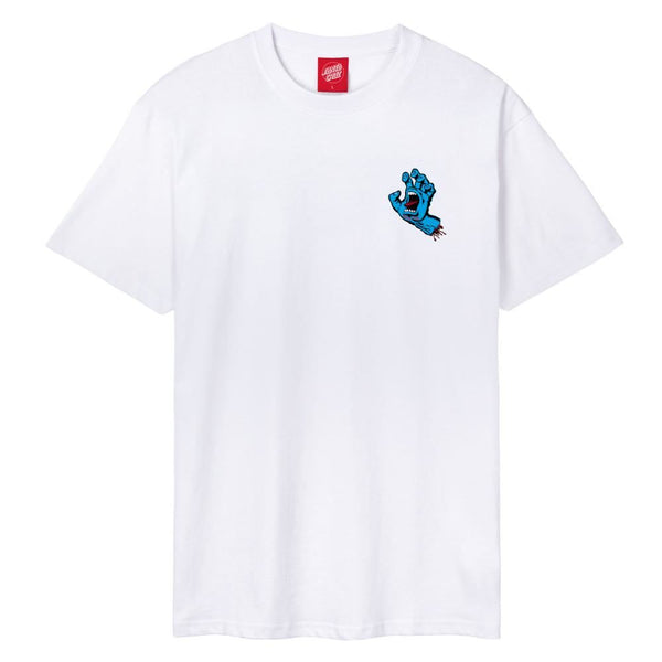 Santa Cruz T-Shirt Screaming Hand Chest T-Shirt White - M - Skatewarehouse.co.uk