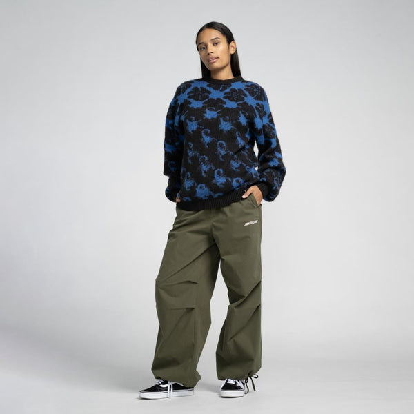 Santa Cruz Womens Knit Crew Meyer Freestyle Knit Crew - Blue / Black - Skatewarehouse.co.uk