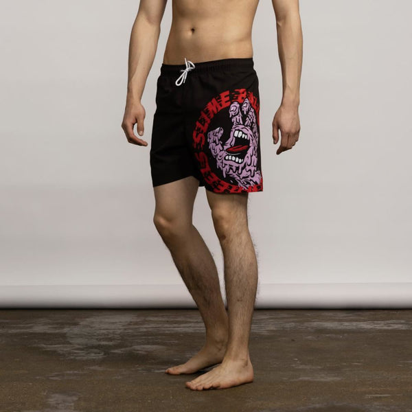 Slime Balls Swim Shorts SB Hand - Black - Skatewarehouse.co.uk