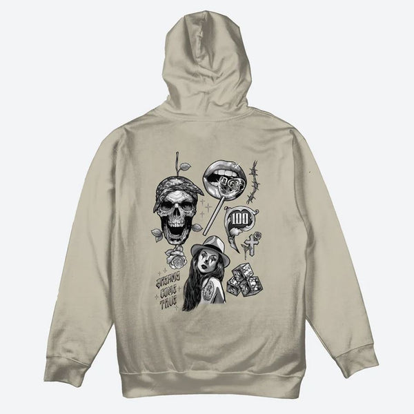 DGK Dreams Come True Hooded Fleece Cement - Skatewarehouse.co.uk