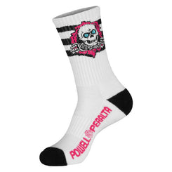 Powell Peralta Ripper Cotton Socks Stripes Pink / Black / White