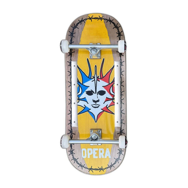 Opera Fatties Torn Spike Ex7 Brown / Yellow Complete Skateboard - 12
