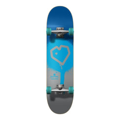 Blueprint Spray Heart Blue / Silver Complete Skateboard - 7.5"