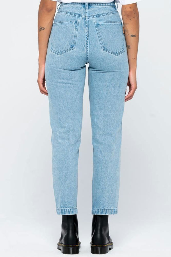 Santa Cruz Womens Pant Classic Dad Jeans - Bleach Blue - Skatewarehouse.co.uk