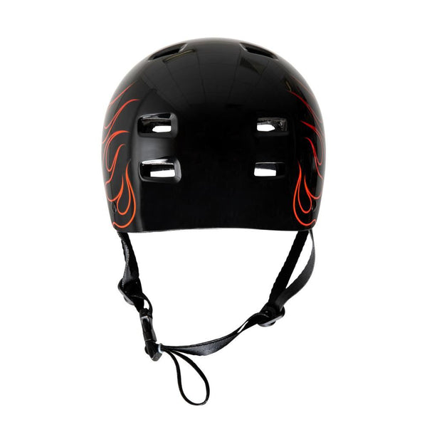 Bullet Graphic Helmet T35 Flame Youth - Gloss Black - Skatewarehouse.co.uk