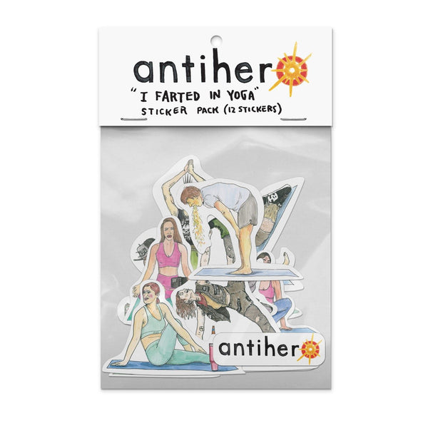 Anti Hero I Farted In Yoga Class Sticker Pack (Multi) - One Size