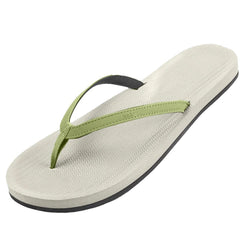 Indosole - Womens Flip Flops - ESSNTLS - Sea Salt / Olive Shoes
