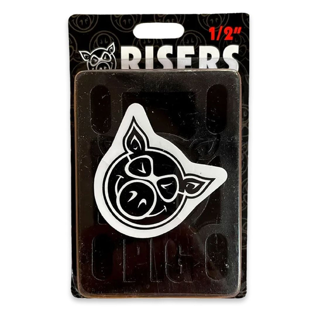 Pig Wheels 1 / 2" Hard Risers Black Skateboard Hardware