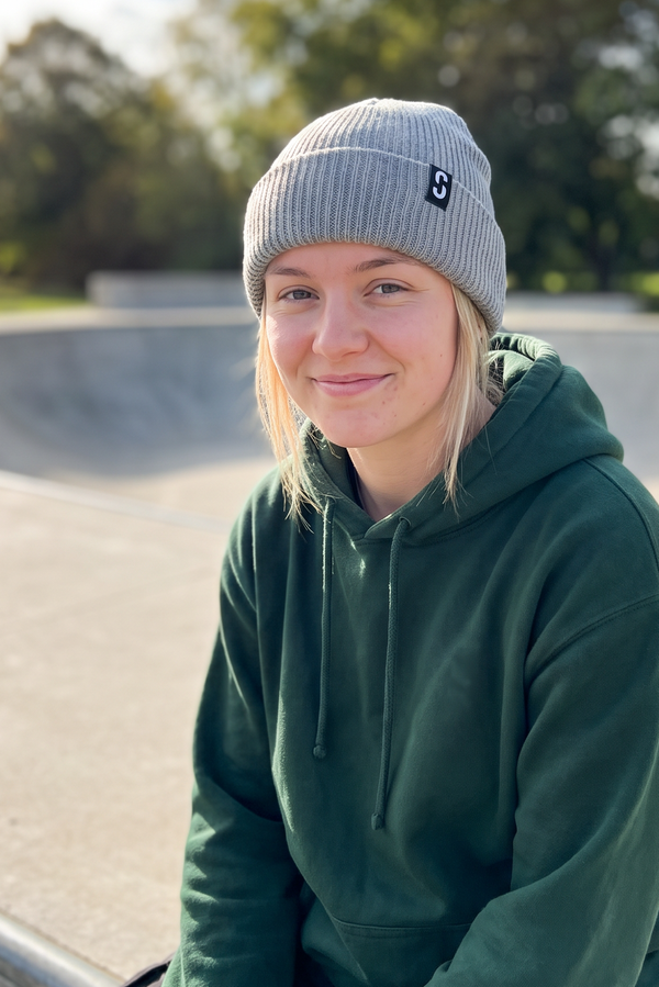 Skatewarehouse Beanie - Light Grey - One Size