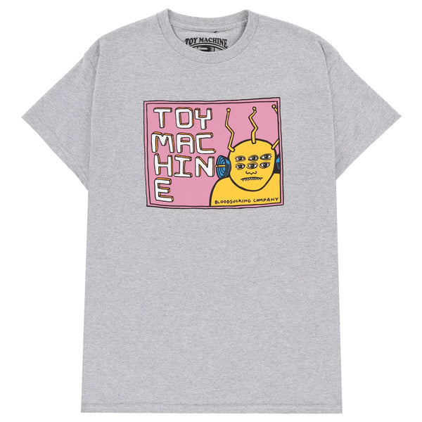 Toy Machine Transmissionator Tee Heather Grey - Skatewarehouse.co.uk