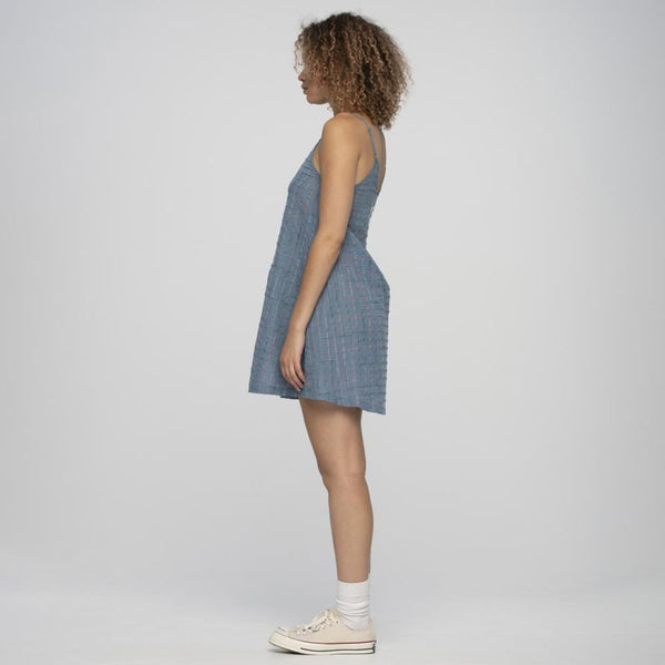 Santa Cruz Womens Dress Sundance Skater Dress - Blue Check - Skatewarehouse.co.uk