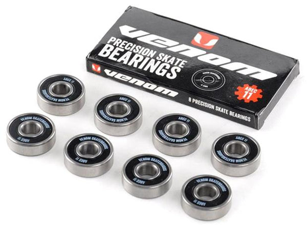 Venom Abec 11 Skateboard Bearings & Venom Bearing Lubricant Pack - Skatewarehouse.co.uk