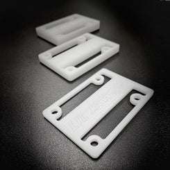 Lil Jawn Standard Risers - Ace 0.25 Inch White Skateboard Hardware