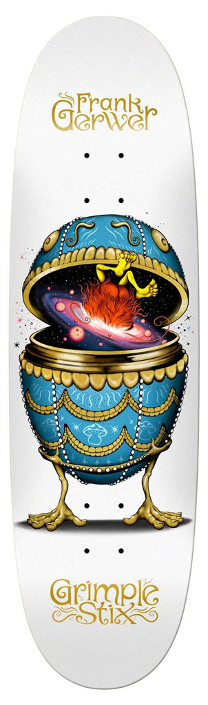 Anti Hero Gerwer Grimple Stix Fabrage Egg (White) Skateboard Deck - 9.1"