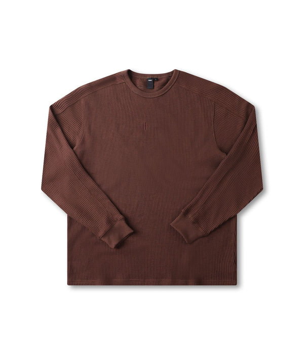 Former Franchise Waffle LS T-Shirt (Choc) - S