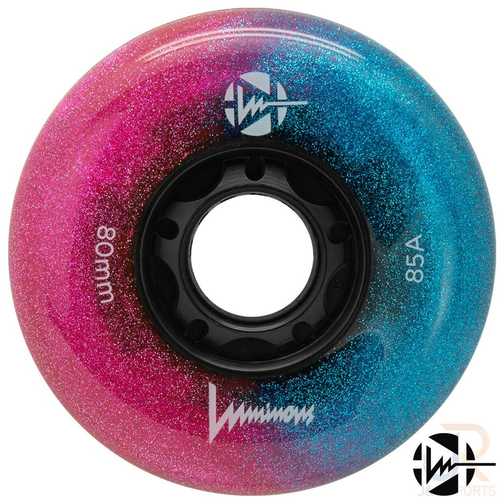 Luminous Led Inline Wheel (Set of 4 Wheels) - Galaxy - 80Mm/85A - Skatewarehouse.co.uk