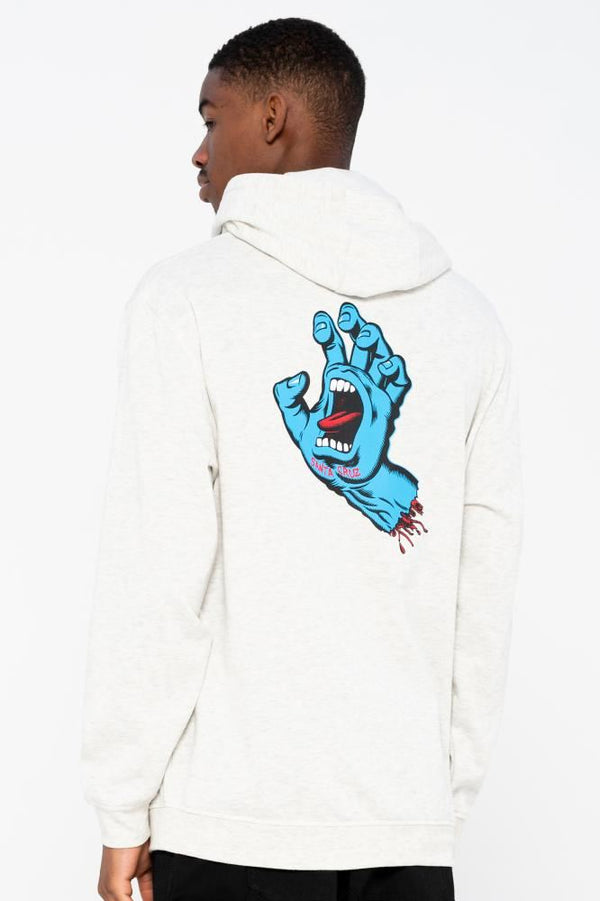 Santa Cruz Hood Screaming Hand Chest Hood - Athletic Heather - Skatewarehouse.co.uk