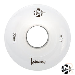 Luminous LED Quad Wheel - Slim Hub - White - 62mm / 85a (Unit)