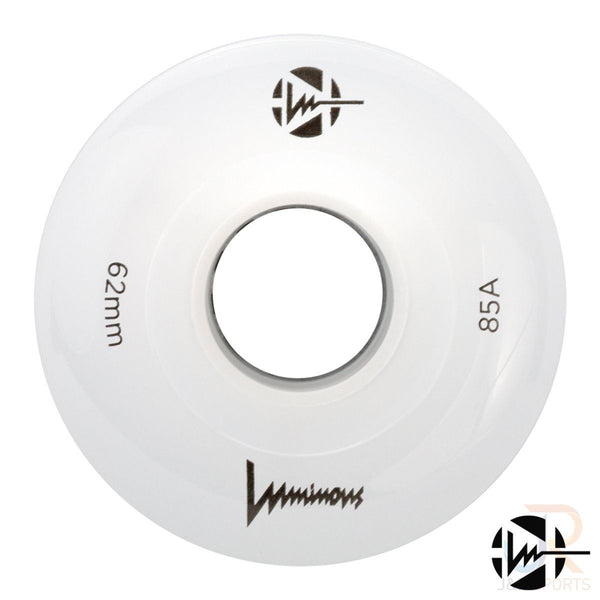 Luminous LED Quad Wheel - Slim Hub - White - 62mm / 85a (Unit)