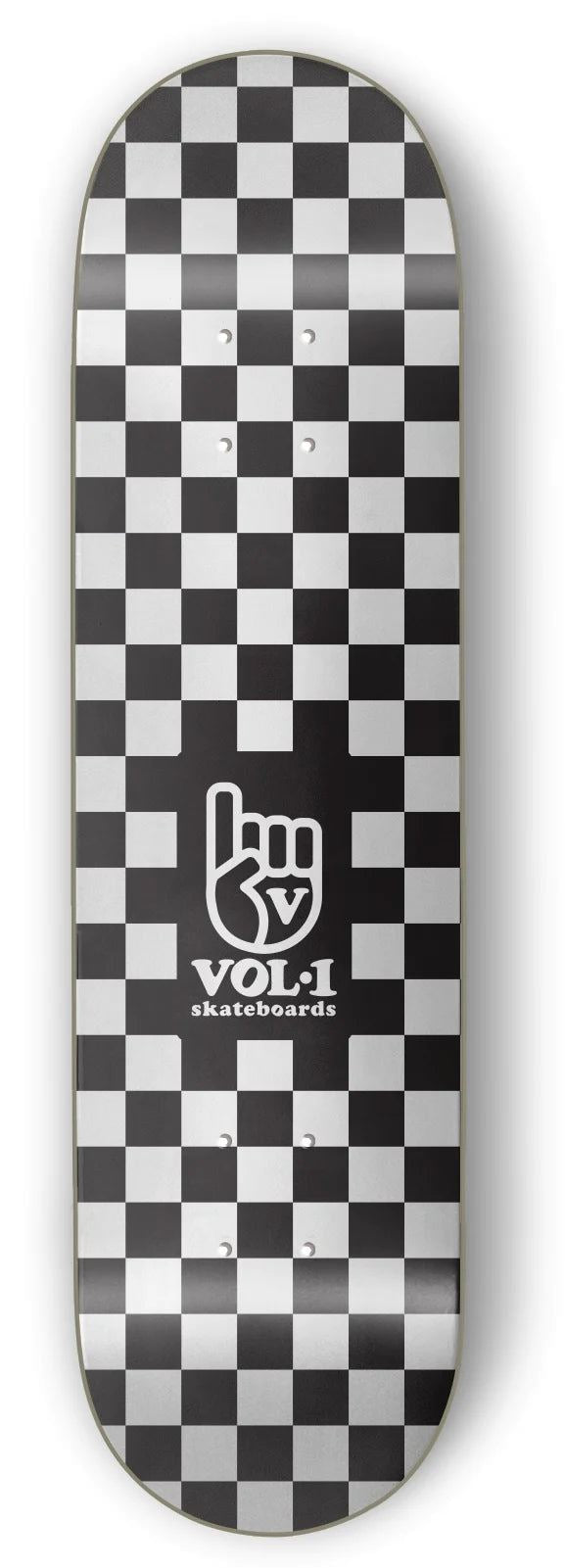 Vol.1 Checker Black/White x Venom Custom Complete Skateboard - 7.75